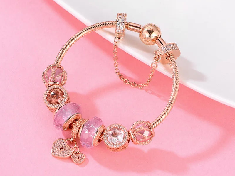 Rose Star Charm Bracelet