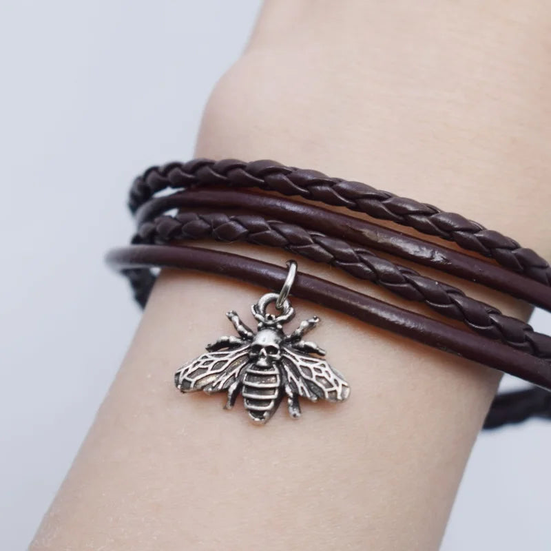 Dead Head Moth Charm Bracelet Set