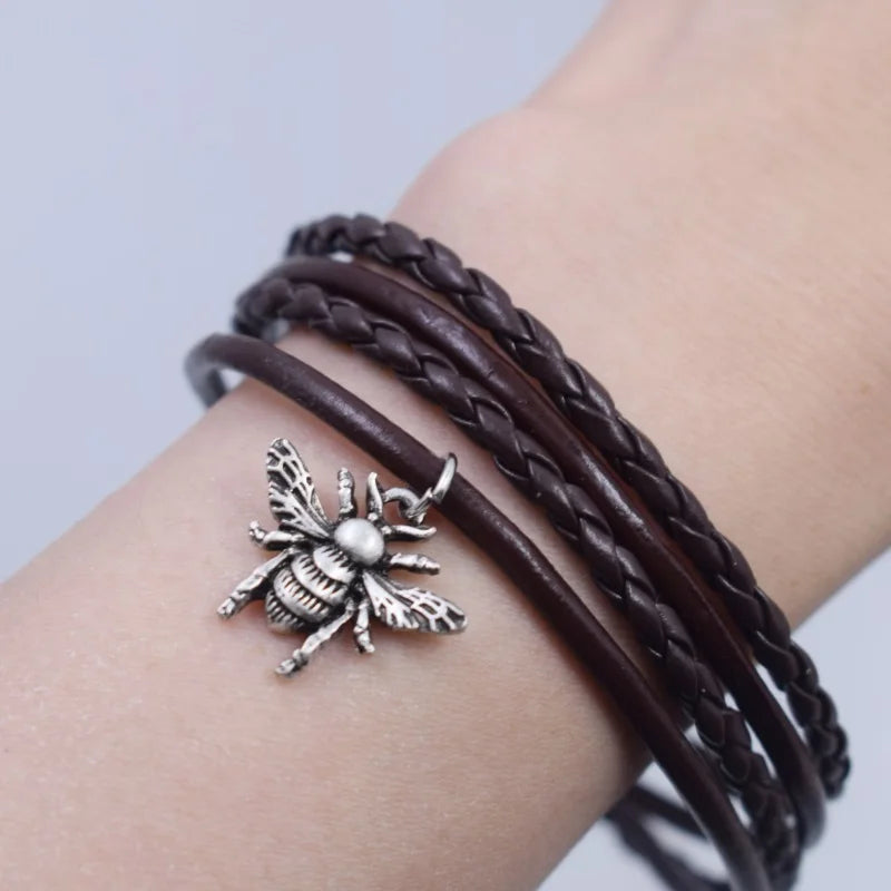 Dead Head Moth Charm Bracelet Set