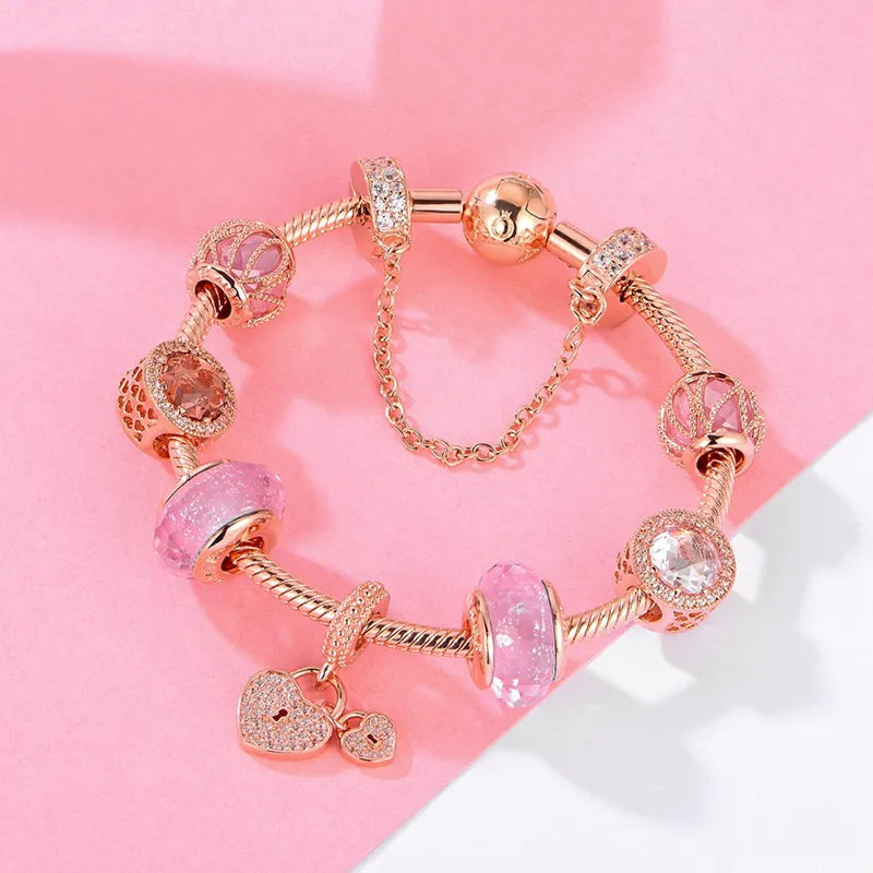 Rose Star Charm Bracelet