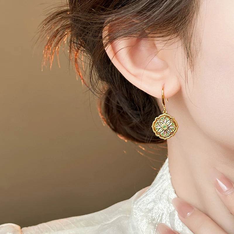 Yessy Vee Lingzhiwu Oil-Paint Drop Earrings