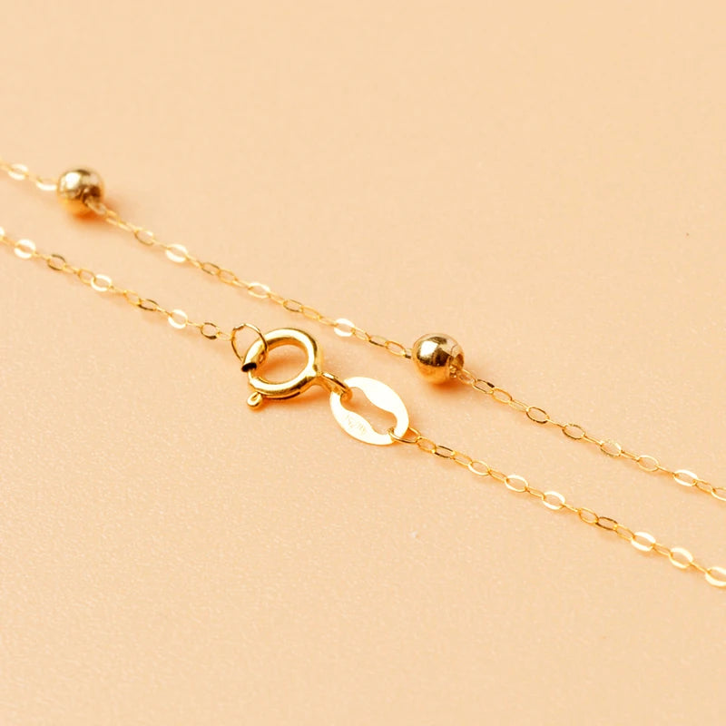 18K Yellow Gold Chain Necklace - Timeless Classic Elegance