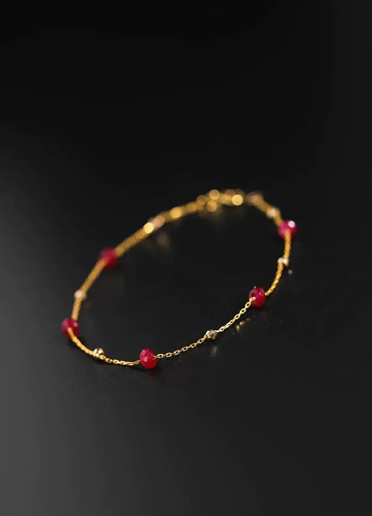 Eterna Ruby Gold Bracelet