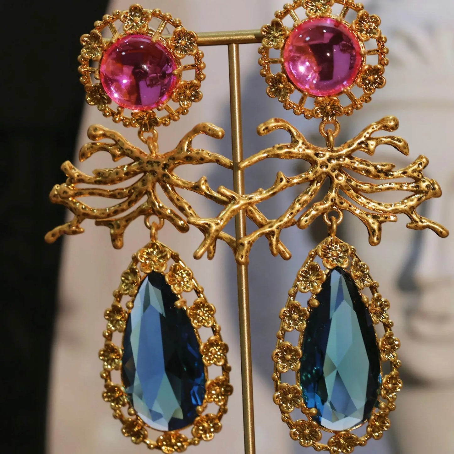 Women's Luxury Zircon Glass Vintage Drop Earrings