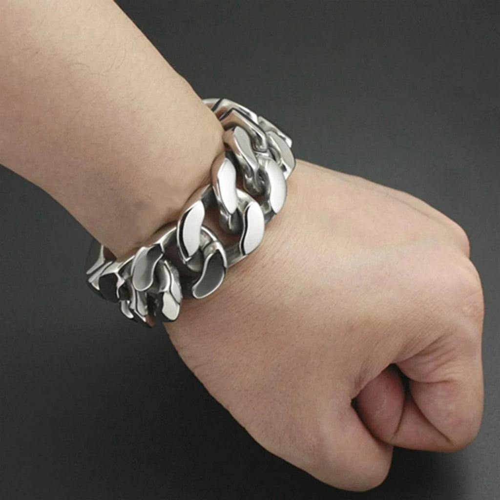 Cuban Steel Heavy Link Bracelet