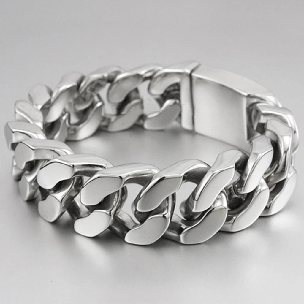 Cuban Steel Heavy Link Bracelet