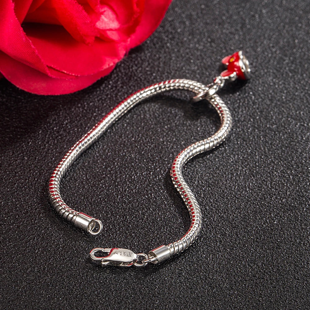 Mickey Charm Snake Chain Bracelet