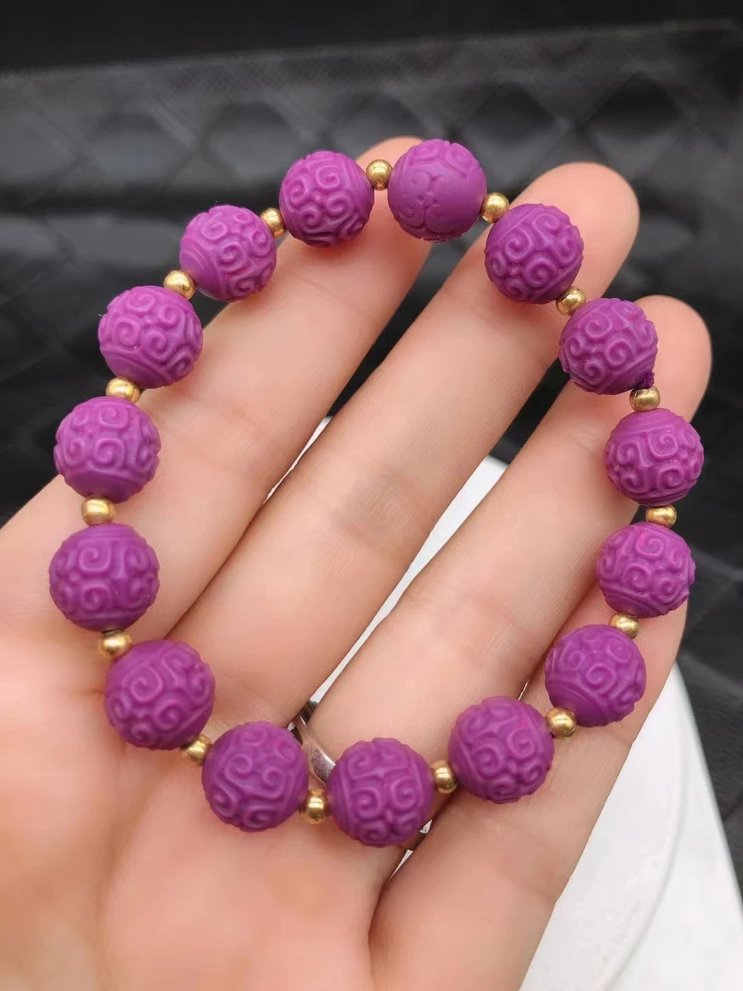 Purple Mica Gemstone Bracelet