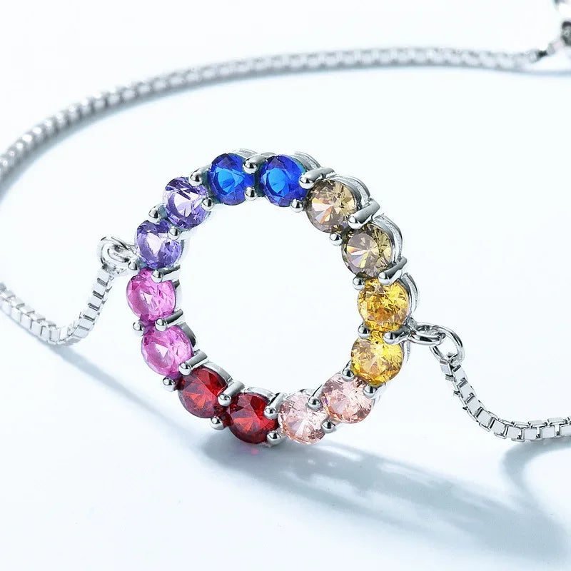 Elegance Circle Gem Bracelet