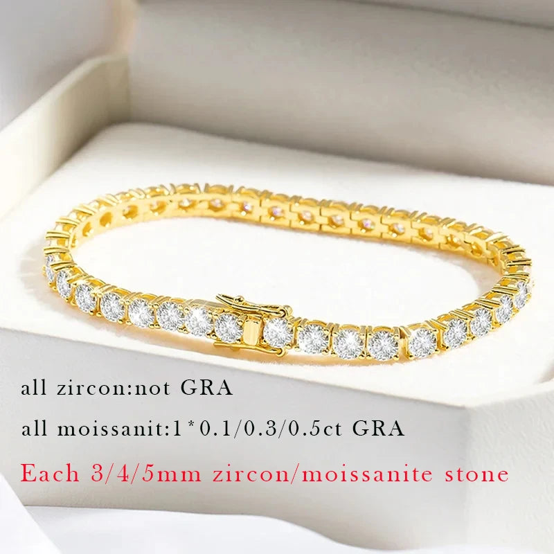 SMYOUE Moissanite Tennis Bracelet