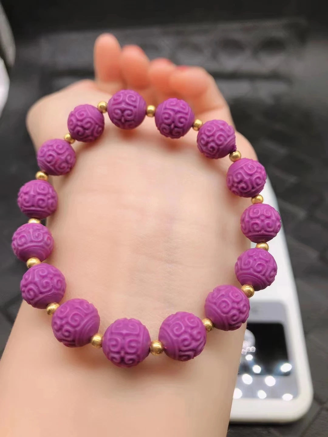 Purple Mica Gemstone Bracelet