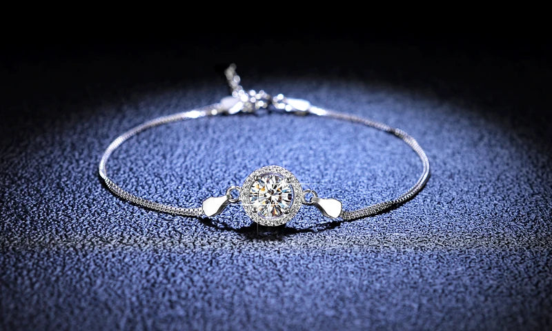 Lustrous Moissanite Charm Bracelet