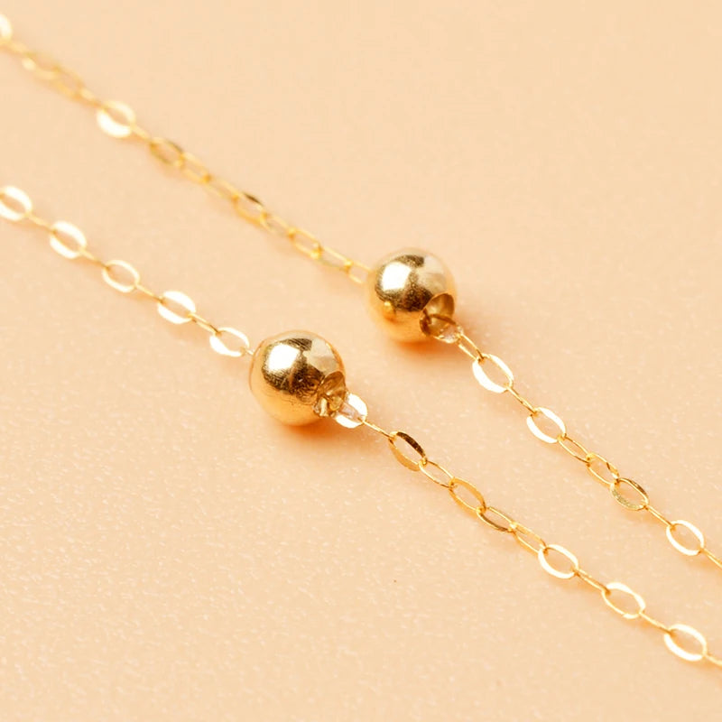 18K Yellow Gold Chain Necklace - Timeless Classic Elegance