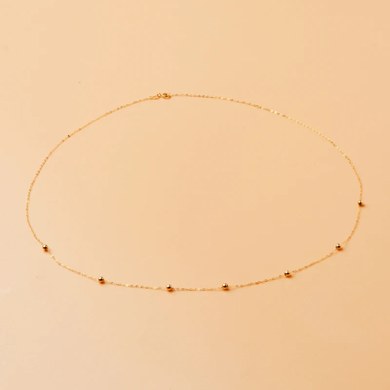 18K Yellow Gold Chain Necklace - Timeless Classic Elegance